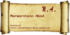 Marmorstein Abod névjegykártya